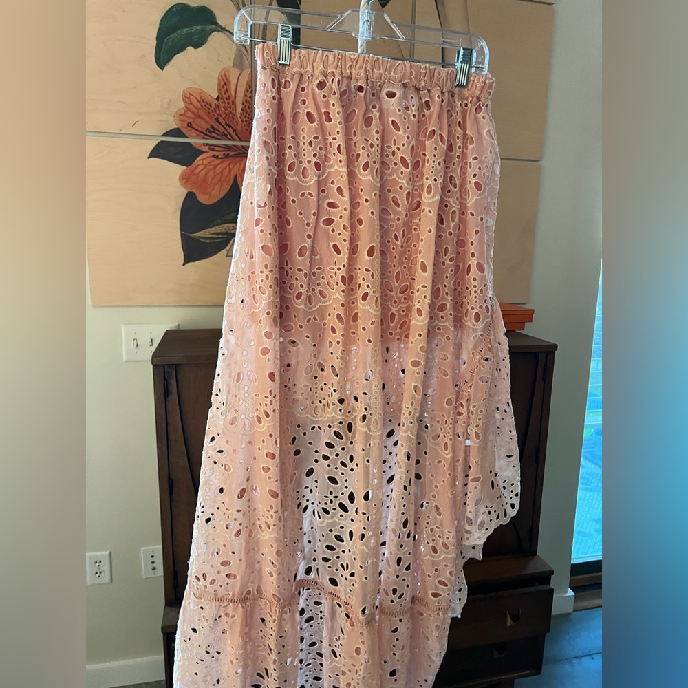 Two Piece Crop + Hi Low Skirt Set - Picture 7 of 9